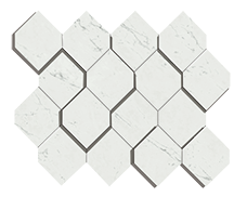 Atlas Concorde Marvel Stone Carrara Pure Mosaico Esagono 3d