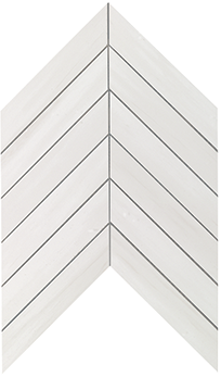 Мозаика Bianco Dolomite Chevron Wall 25*30.5