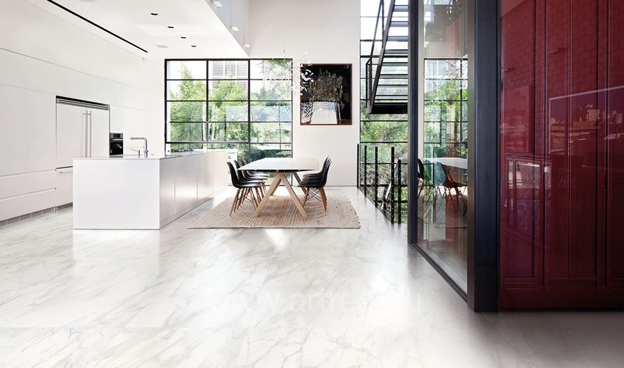 Керамогранит Provenza Bianco d'Italia в интерьере