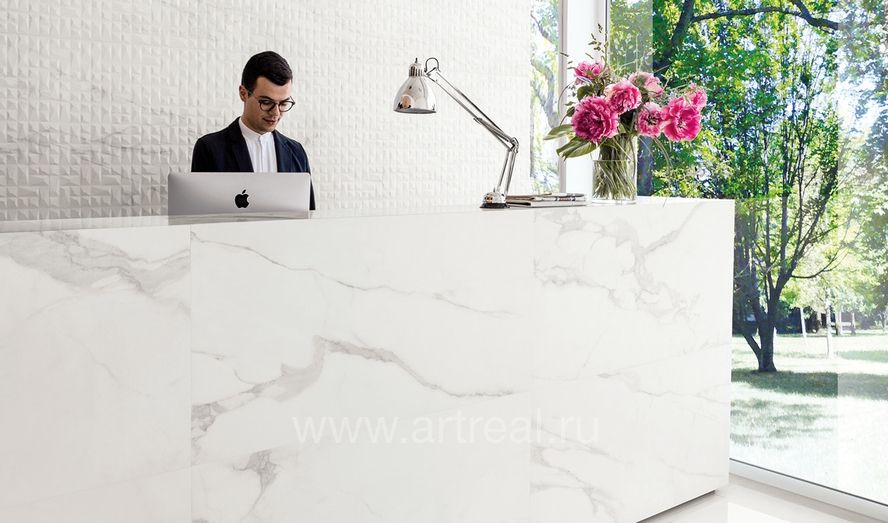 Керамогранит Provenza Bianco d'Italia в интерьере