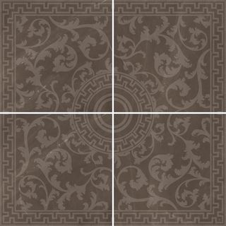 Emil Ceramica Marmore панно Floreale Canova Marrone 59*59