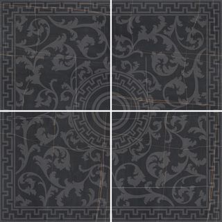 Emil Ceramica Marmore панно Floreale Bernini Nero 59*59