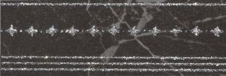 Casalgrande Padana Marmoker бордюр Listello Decoro Nero Creta 5*29.5