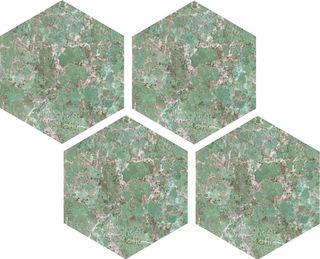 Casalgrande Padana Marmoker мозаика Esagoni Caribbean Green Lucido 21.5*25