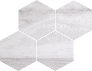 Casalgrande Padana Marmoker мозаика Esagoni Olimpo Lucido 21.5*25