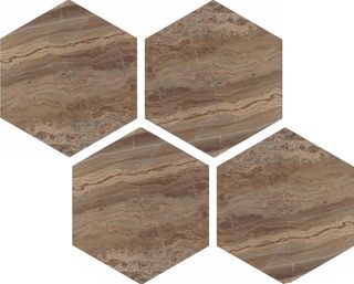 Casalgrande Padana Marmoker мозаика Esagoni Birimbau Lucido 21.5*25