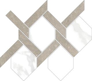 Cerdomus Mexicana мозаика Intreccio Silver Nat. Inserto Lev. 29.1*25.8