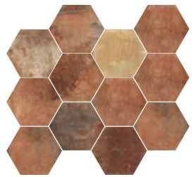 Novabell Materia керамогранит Esagona Rosso 31.6*36.5