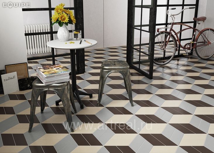 Керамогранит Equipe Chevron в интерьере