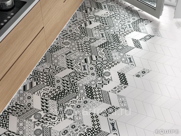 Керамогранит Equipe Chevron в интерьере