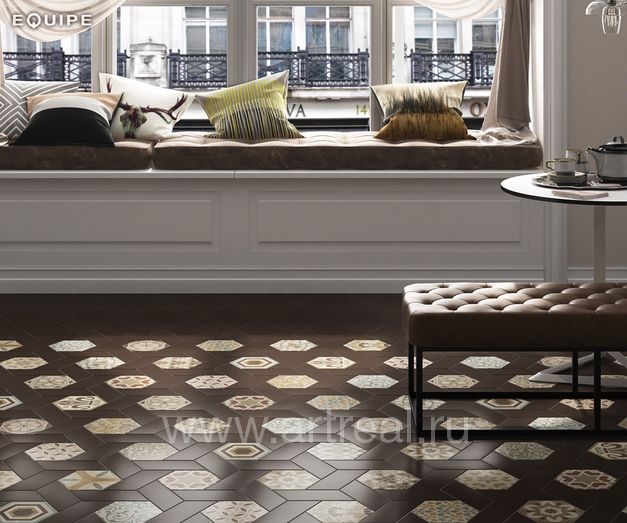 Керамогранит Equipe Chevron в интерьере