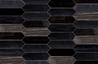 Настенная плитка Tissue Noir 7.5*28