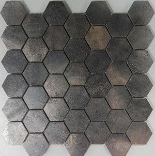 Grespania Vanadio мозаика Modulo Exagono Vanadio Negro 31.5*32.5
