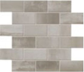 Ascot Ceramiche Steelwalk Mosaico Brick Nickel Rett. Lapp.