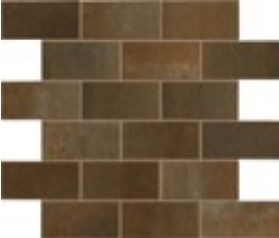 Ascot Ceramiche Steelwalk Mosaico Brick Rust Rett.