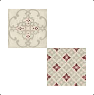 Marca Corona Jolie декор Ivoire Gris Trama 10*10