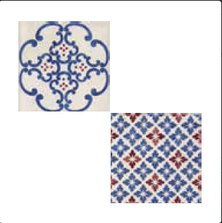 Marca Corona Jolie декор Blanc Bleu Trama 10*10