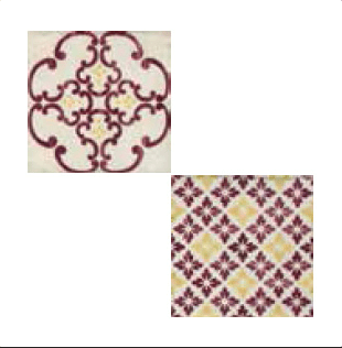 Marca Corona Jolie декор Ivoire Purple Trama 10*10