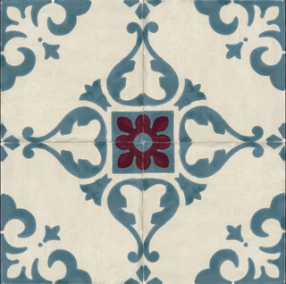 Marca Corona Jolie декор Ivoire Petrole Trama 10*10