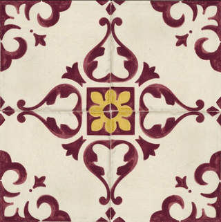 Marca Corona Jolie декор Ivoire Purple Trama 10*10