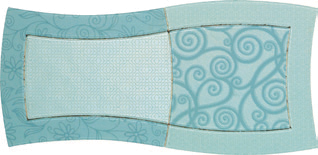 Декор Composicion 9001 Aqua~Turquesa Vidre II 40*40