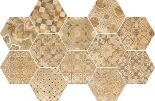 Ragno Epoca декор Decoro Cementine Ocra 18.2*21