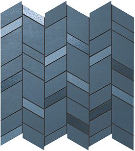 Мозаика Blue Mosaico Chevron Wall 30.5*30.5