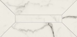 Marazzi Allmarble бордюр Statuario Listone 3D Lux 15*30