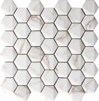 Grespania Maritima мозаика Hexagonal Calacata 30*30