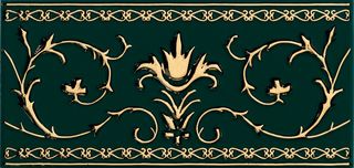 Petracers Grand Elegance gold бордюр Narciso-A Oro 24kt Su Verde 20*10
