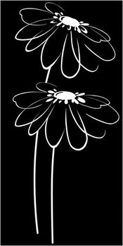 Halcon Blancos декор Decor Flor Noir 30*60