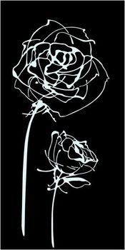 Halcon Blancos декор Decor Roses Noir 30*60