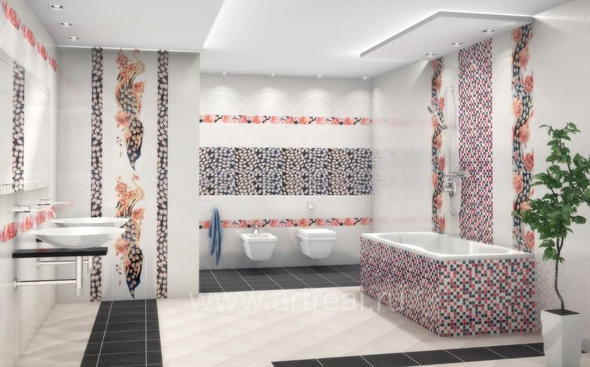 Керамическая плитка Infinity ceramic Pavone в интерьере