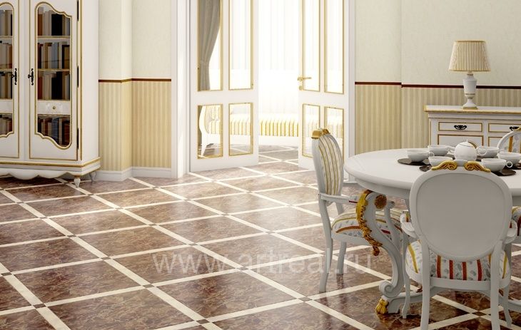 Керамогранит Infinity ceramic Emperador в интерьере