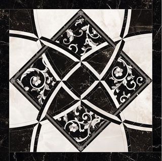 Versace Emote декор Intarsio Bianco/Nero 78*78