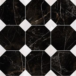 Versace Emote мозаика Mos. Ottagono Nero Amasanta 39*39