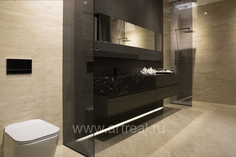 Porcelanosa Travertino Medici Керамогранит Porcelanosa Travertino Medici в интерьере