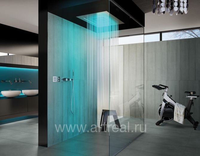 Керамогранит Casalgrande Padana Cemento в интерьере