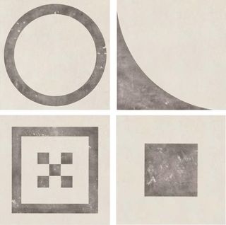 ABK Docks декор Dec. Combi 4 Bianco/Nero Rett 30*30