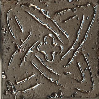 La Fabbrica Pietra Lavica вставка Metal Dot Grey S/3 Soggetti  5.5*5.5