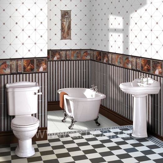 Керамическая плитка Absolut keramica (Cobsa) English style в интерьере
