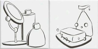 Vives Blanco Brillo декор Tocador-2 15*15