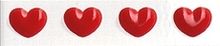 Gamma due Hello kitty бордюр Classic List. Heart Red 20*5