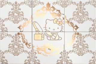 Gamma due Hello kitty панно Damask Beauty Gold CP A/6  60*40