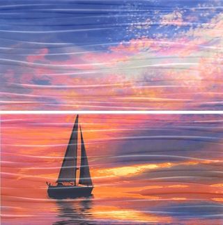 Kerama Marazzi Тиррено панно Панно Тиррено Закат Обрезной 60*60