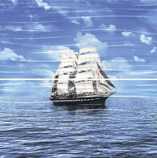 Kerama Marazzi Тиррено панно Панно Тиррено Фрегат Обрезной 60*60