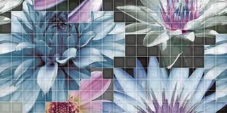Fanal Mosaico декор Mosaico Decorado Blanco Flor 1 50*25