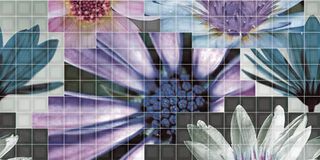 Fanal Mosaico декор Mosaico Decorado Blanco Flor 2 50*25