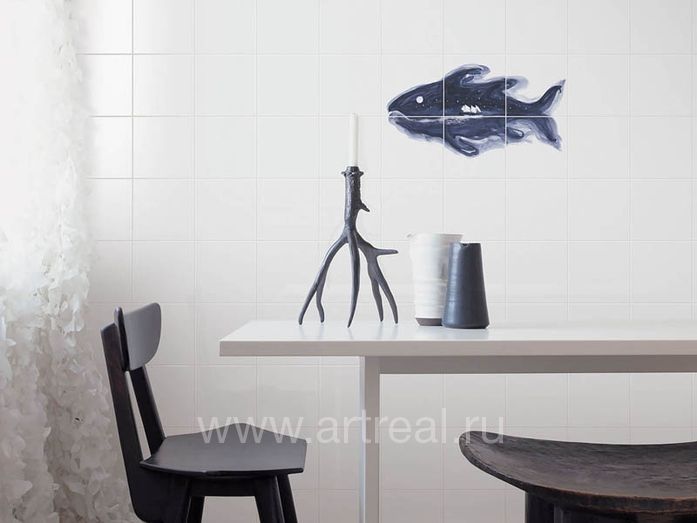 Керамическая плитка Bardelli Il Pesce Celeste в интерьере