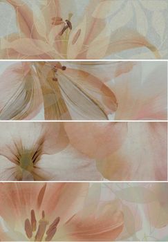 TAU Onice панно Decor Marfil Flor 32*90